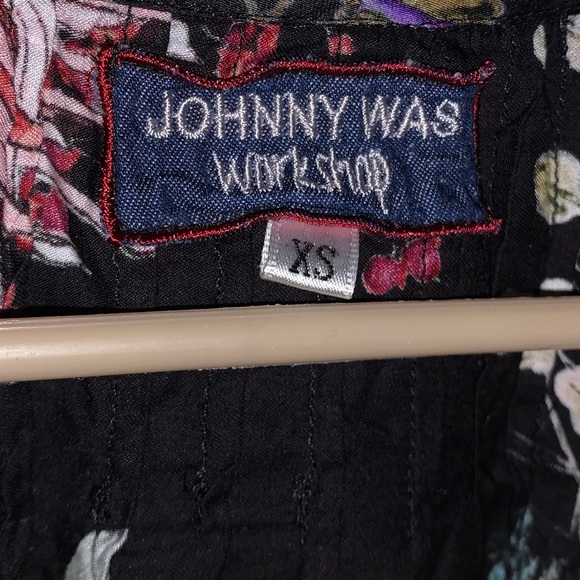 Johnny Was Workshop floral tunic dress with velvet accents - Picture 4 of 5